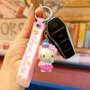 oly-91903470fce7b91e85a76deec316430b Wholesale Sanrio keychain pvc flexible glue car key chain girl bag doll pendant wholesale silicone small gift