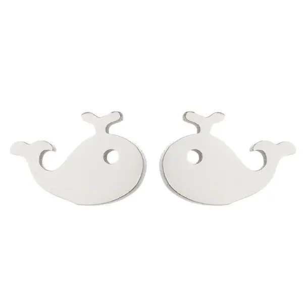 PVD Coated 18K Gold Real Gold Plated Animal 304 Stainless Steel Simple Style Waterproof Non Tarnish Ear Studs