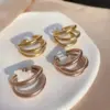 Wholesale 1 Pair Retro Simple Style C Shape Plating Titanium Steel Ear Studs
