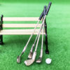 Wholesale 1:12 dollhouse dollhouse mini outdoor model scene accessories Golf Club with ball 5-piece set ~