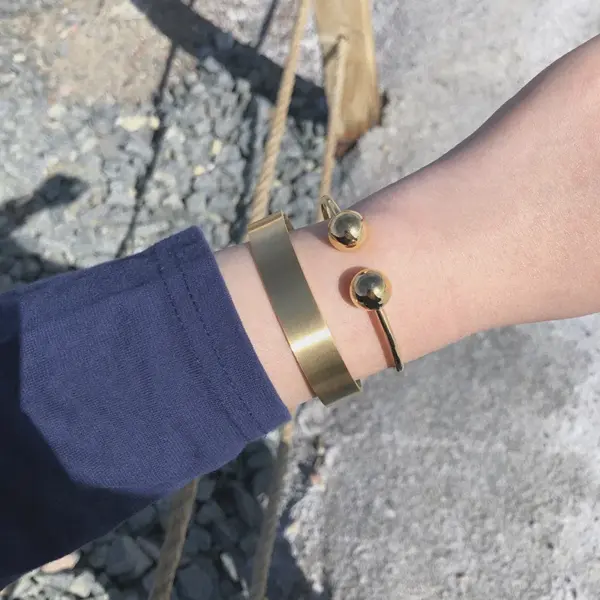 Real Gold Plated Ball 304 Stainless Steel Fashion Waterproof Non Tarnish 304 Stainless Steel