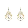Wholesale Fashion Heart Shape Bow Knot Copper Inlay Zircon Drop Earrings 1 Pair