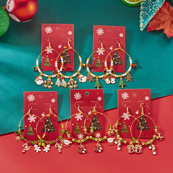 Wholesale Christmas tree, reindeer, gingerbread man earrings