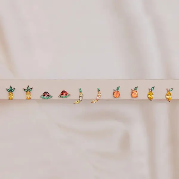 Fruit Copper Simple Style Earrings