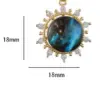 Wholesale Jewelry Vintage Style Geometric Starry Sky Titanium Steel Diamond Pendant Necklace