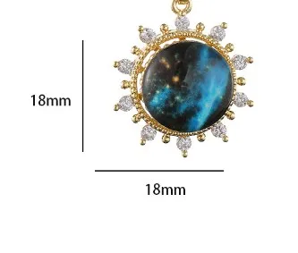 Wholesale Jewelry Vintage Style Geometric Starry Sky Titanium Steel Diamond Pendant Necklace