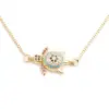 Wholesale Jewelry Micro-set Zircon Turtle Pendant Necklace Ladies Necklace Copper Necklace Wholesale Nihaojewelry