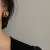Wholesale 1 Pair Lady C Shape Plating Inlay Copper Artificial Pearls Ear Studs