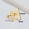 Wholesale PVD Coated 18K Gold Real Gold Plated Sun Moon 304 Stainless Steel Fashion Waterproof Non Tarnish Ear Studs