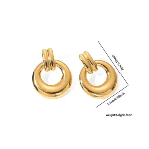 Titanium Steel Circle Earrings