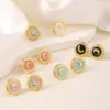 Wholesale 304 Stainless Steel Plastic Moon Electroplating Imitation Gold Romantic Simple Style Classic Style Plating Ear Studs