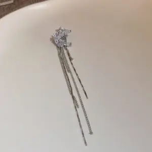 53 Ear Clip-Silver Eight-Pointed Stars (a Pair)