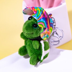 Rainbow three-level head + turtle / Hanging lobster clasp