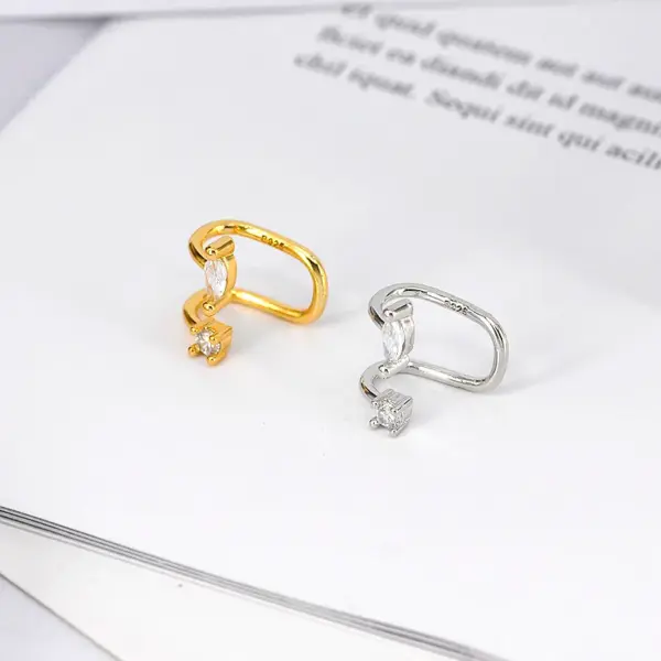 Wholesale 1 Piece Fashion U Shape Plating Copper Zircon Ear Cuffs