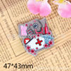 Wholesale Cartoon Letter Rainbow Heart Bag Acrylic