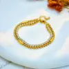 Wholesale PVD Coated 18K Gold Plated Round 304 Stainless Steel Simple Style Commute Waterproof Non Tarnish 304 Stainless Steel Bracelets
