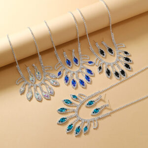 Wholesale Princess style crystal full diamond necklace