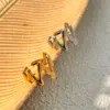 Wholesale PVD Coated Real Gold Plated 18K Gold Letter 304 Stainless Steel Retro Waterproof Non Tarnish Open Rings