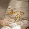 Wholesale PVD Coated Real Gold Plated 18K Gold Flying Bird 304 Stainless Steel Simple Style Classic Style Waterproof Non Tarnish Ear Studs