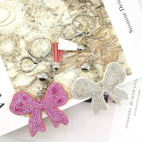 Wholesale Diamond Bow Key Chain Hot Diamond Keychains