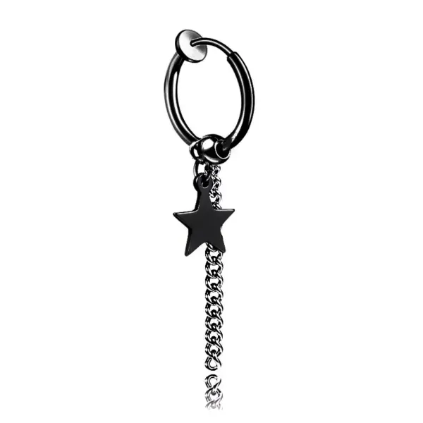 Wholesale Fashion Star Stainless Steel Dangling Earrings Plating Stainless Steel Earrings 1 Piece