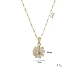 X3385 Gold Rotating Necklace