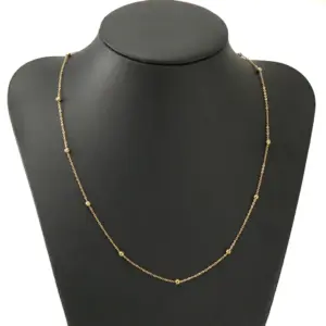 Wholesale PVD Coated 18K Gold Plated Geometric 304 Stainless Steel Titanium Steel Simple Style Waterproof Non Tarnish 304 Stainless Steel Necklace