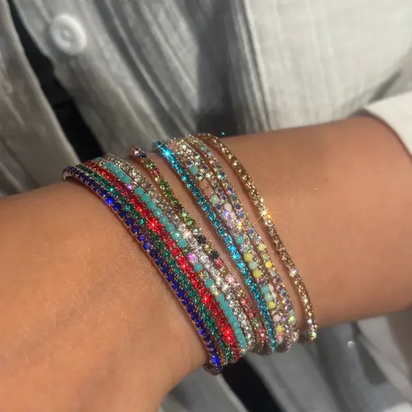 Wholesale Jewelry Princess Cute Lady Geometric Small Square Copper Acrylic Glass Zircon Plated CK Gold Plating Inlay Pure Diamond Ear Studs