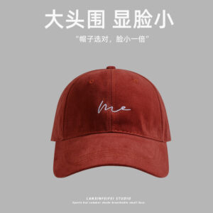 Brushed hard-top baseball cap-burgundy / M（54-58cm）