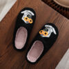oly-9221f796485ecc40a3f92a3575c5777a Wholesale Halloween Christmas Horror Night Horror Clown Embroidered Cotton Slippers Men's and Women's Autumn and Winter Plaid Wool Slippers Cross-Border