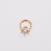 Wholesale 1 Piece Nose Rings & Studs Punk Solid Color 316L Stainless Steel Copper Waterproof Non Tarnish Surgical Steel Zircon