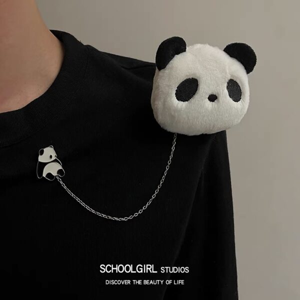 Wholesale Panda plush doll brooch cute Brooch