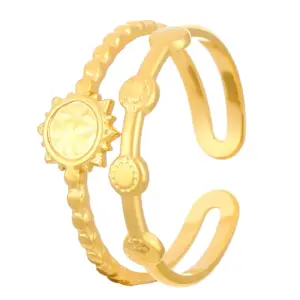 26 18K Real Gold Sun K-1546