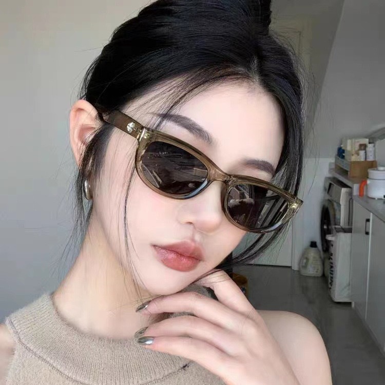 Wholesale 2025 New Sunglasses Sunglasses Sunglasses Women's High-End Anti-Uv Big Face Slimming iving