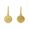 Wholesale 1 Pair Retro Round Inlay 304 Stainless Steel Rhinestones 18K Gold Plated Stainless Steel Earrings