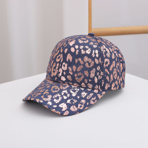 Wholesale Ladies fashion bronzing leopard print baseball cap cap color letter hot stamping sun hat B1086