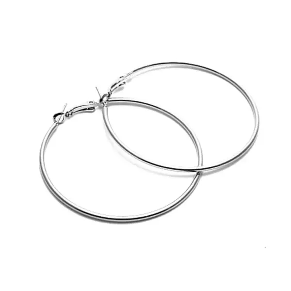 1 Pair Elegant Lady Geometric Steel Earrings