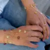 Wholesale Handmade Crystal Beads Natural Crystal Flower Vacuum Plating (In Furnace) 18K Real Gold Plated 304 Stainless Steel Material Interlocking Bracelet Women's Bracelet Trending Now