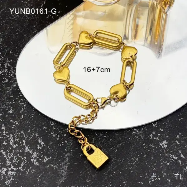 Wholesale 304 Stainless Steel Solid Color PVD Coated Stone-Free Real Gold Plated Simple Style Waterproof Non Tarnish Plating Chain Ball Chain Gold Bracelets