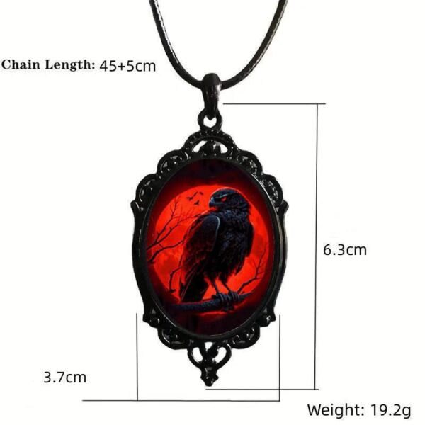 Wholesale TEMU cross-border foreign trade Gothic acrylic creative crow collar temperament leather rope necklace factory direct sales