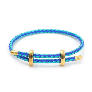 With blue dots / Brass 18K Gold Material