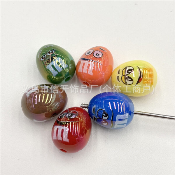Wholesale Acrylic Printed Pigeon Egg Beads Pen