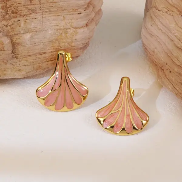 Wholesale 304 Stainless Steel Plastic Geometric Electroplating Acrylic Imitation Gold Vintage Style Luxurious French Style Inlay Ear Studs