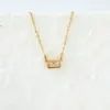 oly-92514865b40128176e1d2f7e3cba00e1 Wholesale PVD Coated 18K Gold Plated Rectangle 304 Stainless Steel IG Style Modern Style Classic Style Waterproof Non Tarnish 304 Stainless Steel Lobster Trier Clasp Closure Pendant Necklace