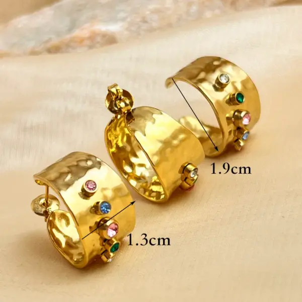 Wholesale PVD Coated Real Gold Plated 18K Gold Geometric 304 Stainless Steel Elegant Retro Beach Waterproof Non Tarnish Jewelry Set