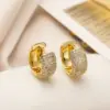 1 Pair Simple Style Commute Geometric Plating Inlay Copper Zircon 18k Gold Plated Ear Studs