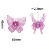 oly-9252989c9fffe18dcb07b66e950f451c Wholesale 3D iridescent gradient butterfly through-hole beaded resin butterfly hollow DIY jewelry wing accessories
