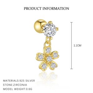 E4830-gold color/pair / 925 silver