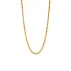 Wholesale Jewelry Fashion Solid Color 304 Stainless Steel 18K Gold Plated Chain Stainless Steel Necklaces