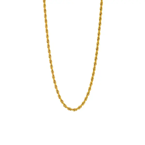Wholesale Jewelry Fashion Solid Color 304 Stainless Steel 18K Gold Plated Chain Stainless Steel Necklaces